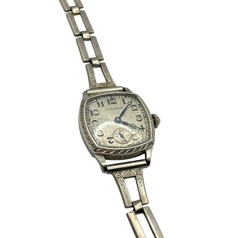 Vintage Waltham Art Deco Wristwatch Gold Filled‎ Case Band Working Needs Clasp